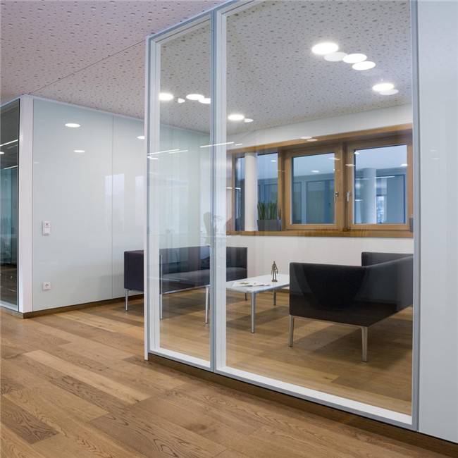 Guangzhou Modern Office Furniture And Aluminum Framed Modular Partition Double Wall Glass System Prices